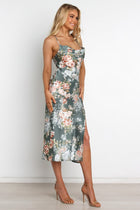 Marea Silk Charmeuse Dress in Sage