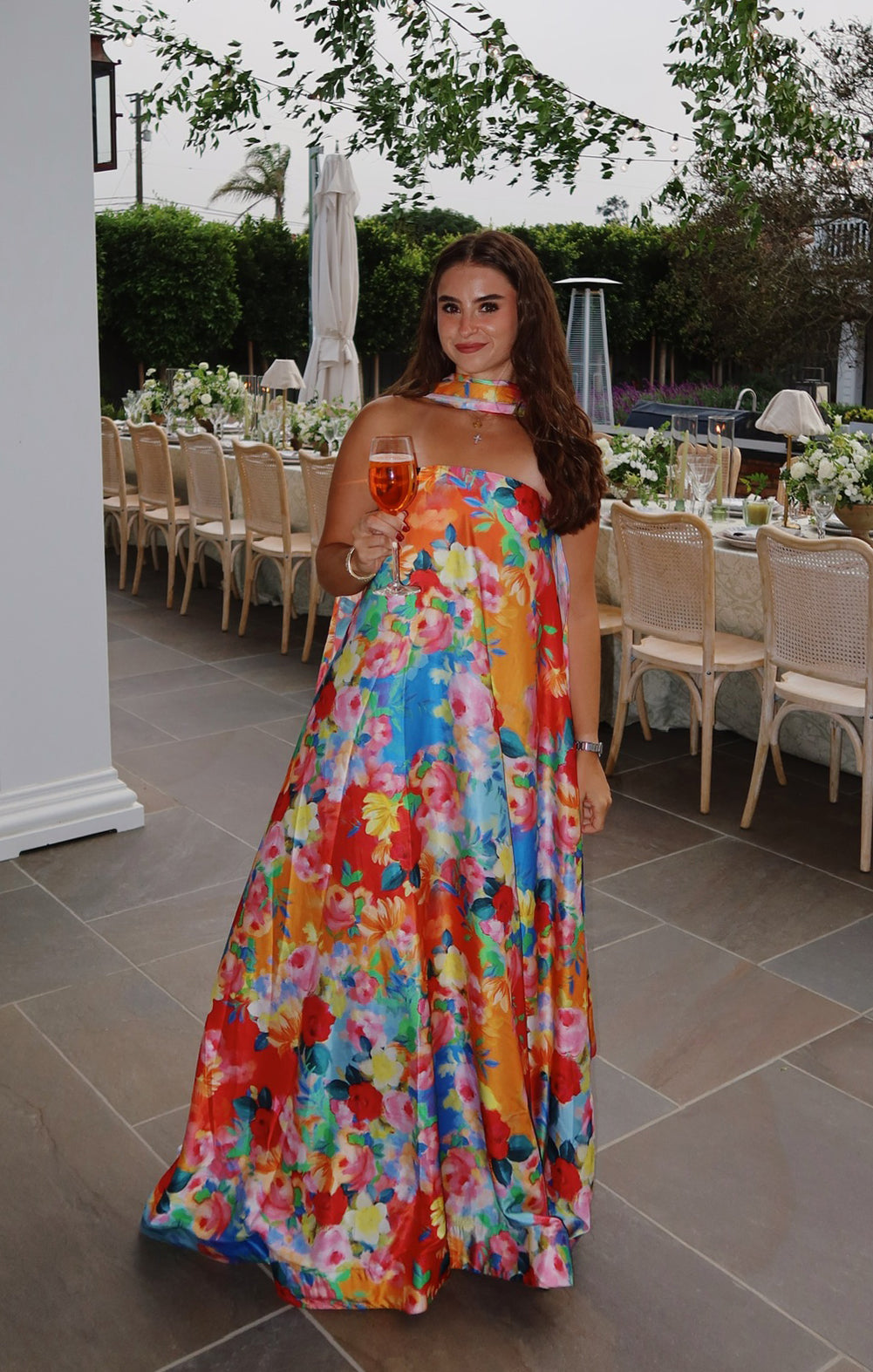Tinsley Tube Dress in Sunset Garden