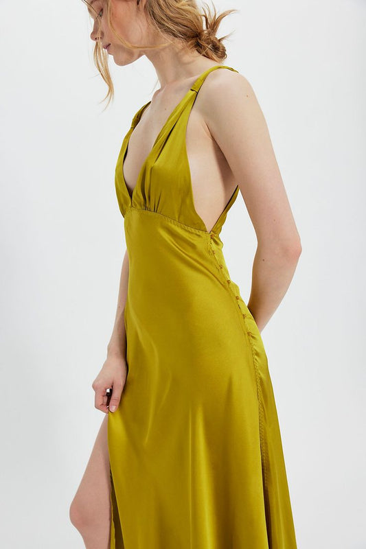 Margot Silk Slip Midi Dress