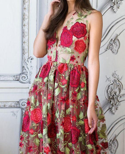 As Photo Arabella Embroidered Tulle Gown
