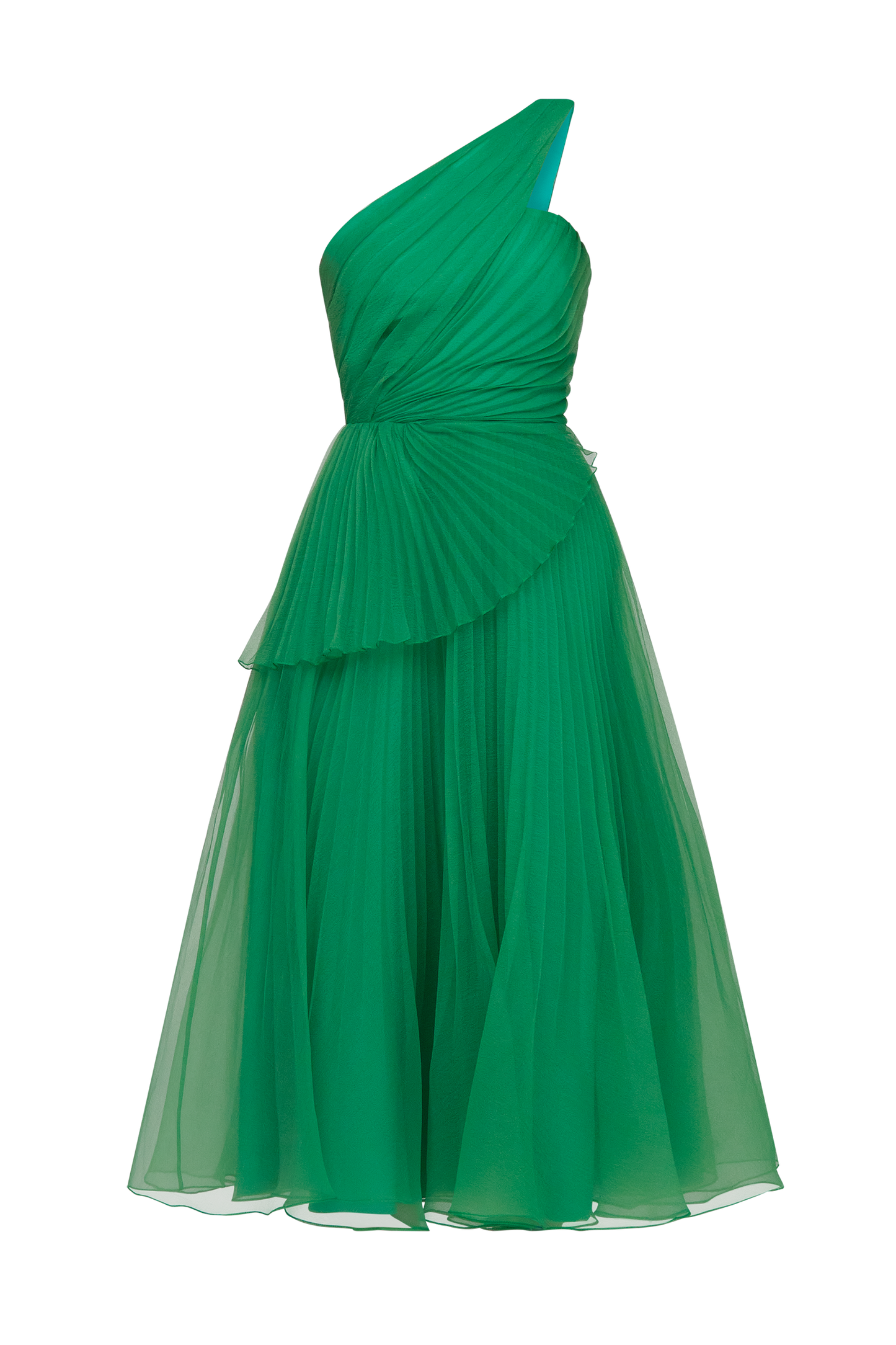 Seafoam Drift Cecilia Pleated Organza Dress