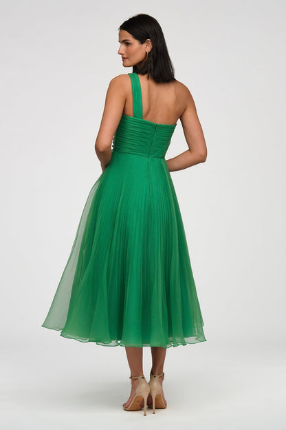 Seafoam Drift Cecilia Pleated Organza Dress