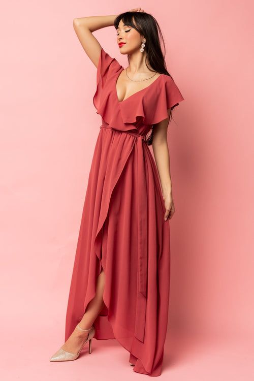 Ramona Terracotta Maxi Dress