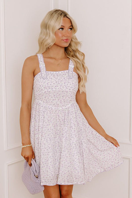 French Countryside Floral Mini Dress