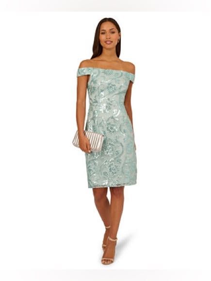 Margot Off-Shoulder Sequin Sheath Dress