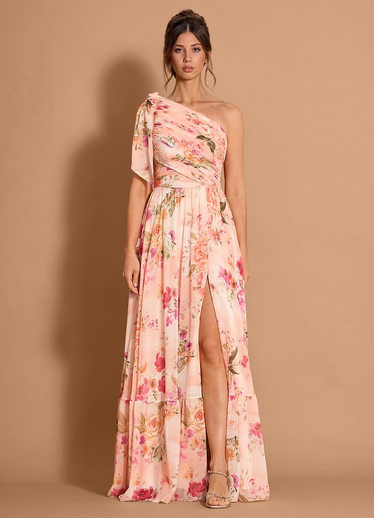 Liliana Abstract Floral Maxi Dress
