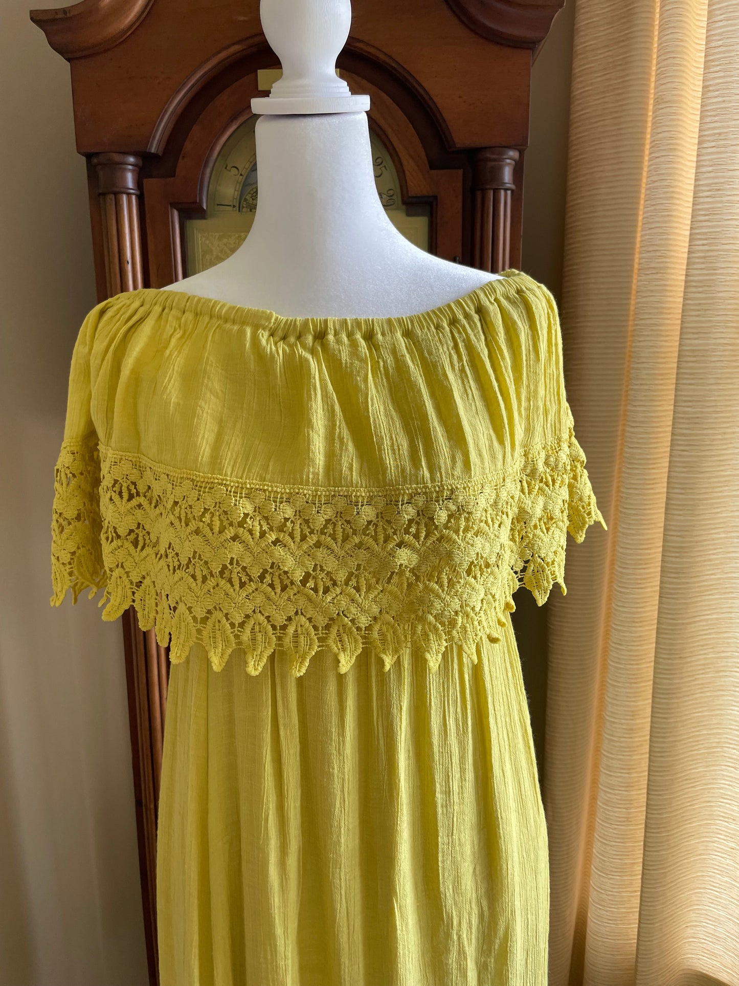 Iris Crochet Off-Shoulder Maxi Dress