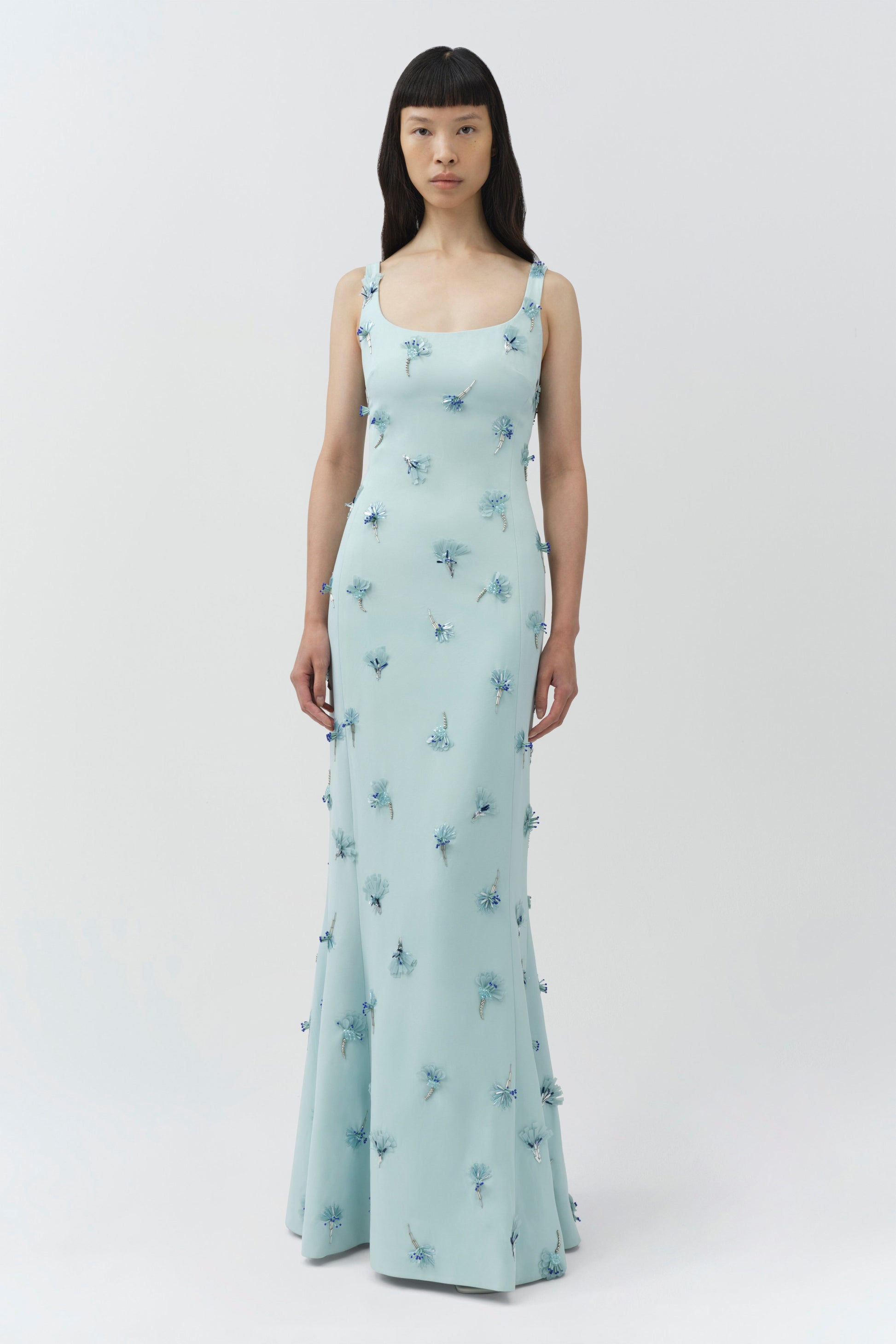 Sky Briella Embellished Crepe Gown