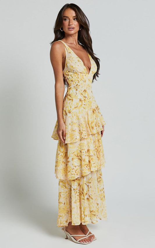 Beryl Layered Midi Dress