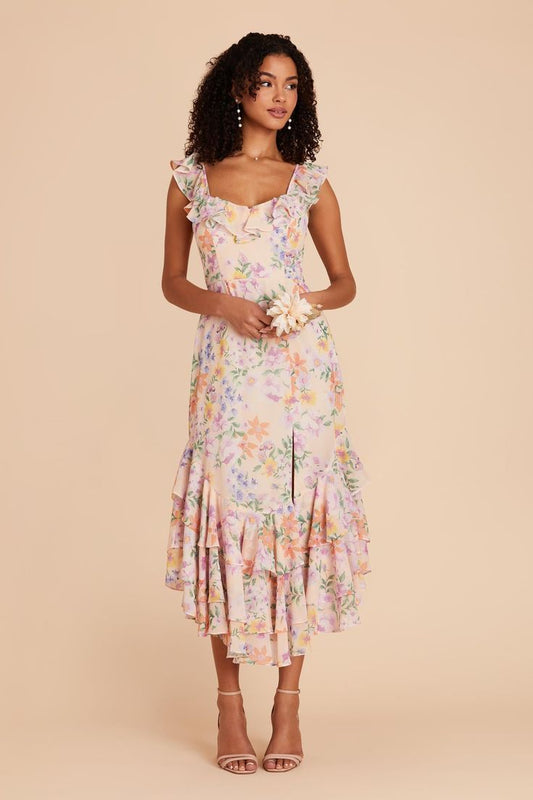 Ginny Chiffon Bridesmaid Dress in Blue