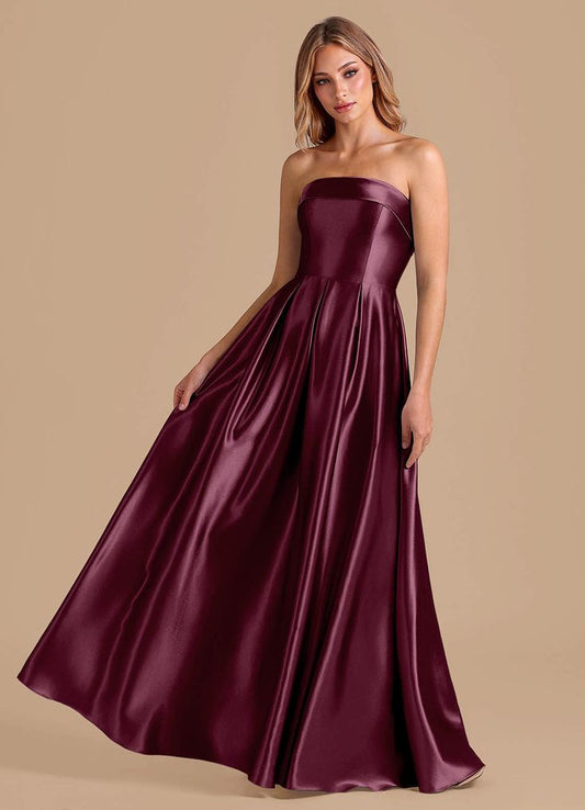Lucienne Metallic Satin A-Line Dress