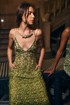 Celestine Iridescent Medallion Dress