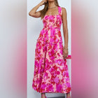 Hello Molly Dresses | Hello Molly Wander To The Sun Midi | Color: Pink/Red | Size: 4