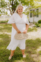 Romantic Bliss Eyelet Midi Dress Curves