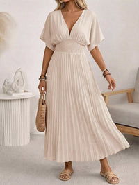 Neck Midi Dress