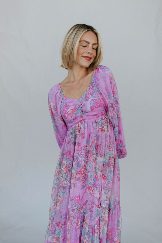 Purple Rain Floral Midi - Small