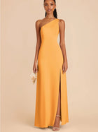 Kira Matte Satin Dress in Mango