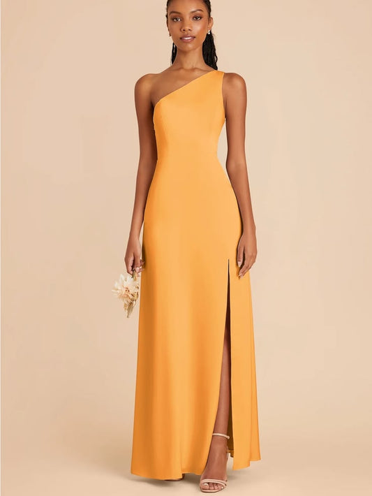 Kira Matte Satin Dress in Mango