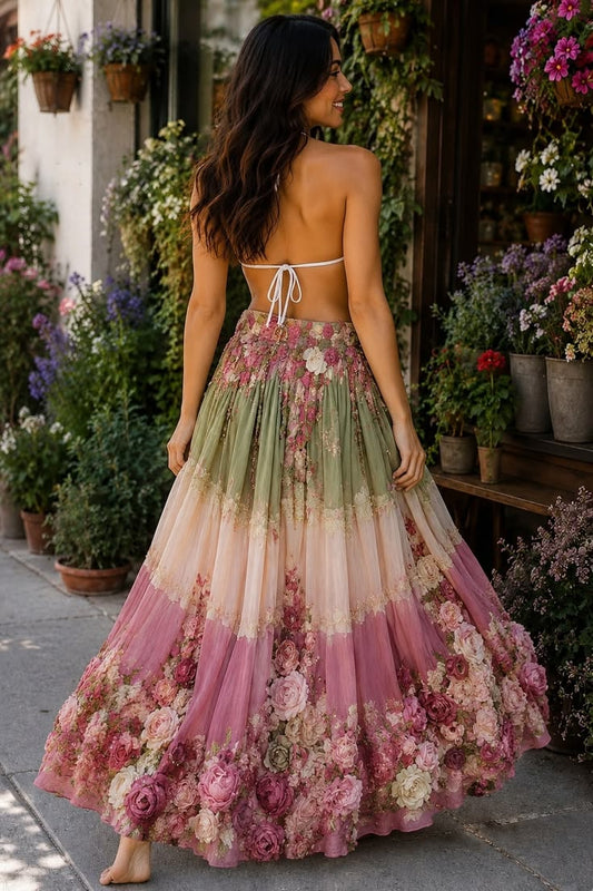 Matilda 3D Printed Half-Length Dress