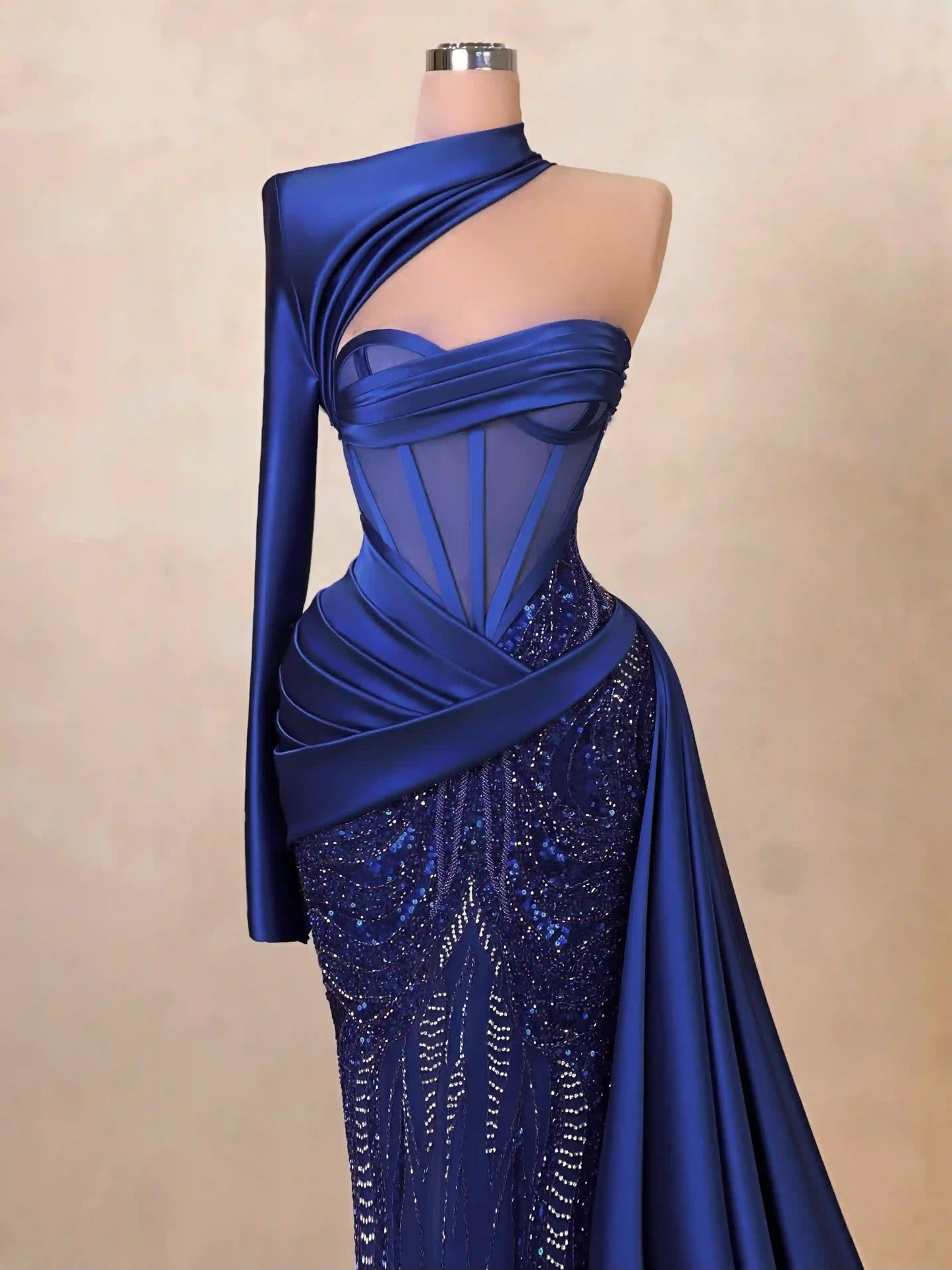 087 Margot Crepe Evening Dress