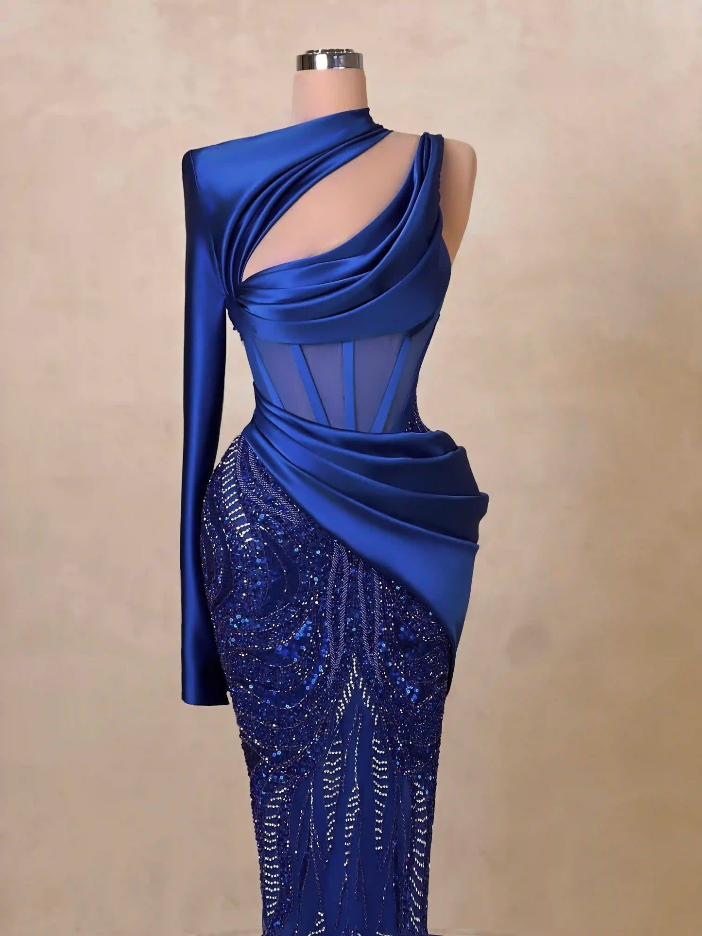 087 Margot Crepe Evening Dress