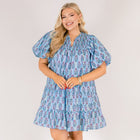 Something Good Dress, Blue Floral - 1X