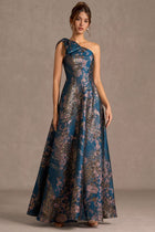 Jonelle Teal Floral Maxi Dress