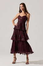 Arabella Floral Pleated Maxi Dress
