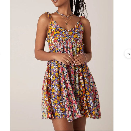 Patrons Of Peace Dresses | Patrons Of Peace Floral Sundress | Color: Blue/Orange | Size: S