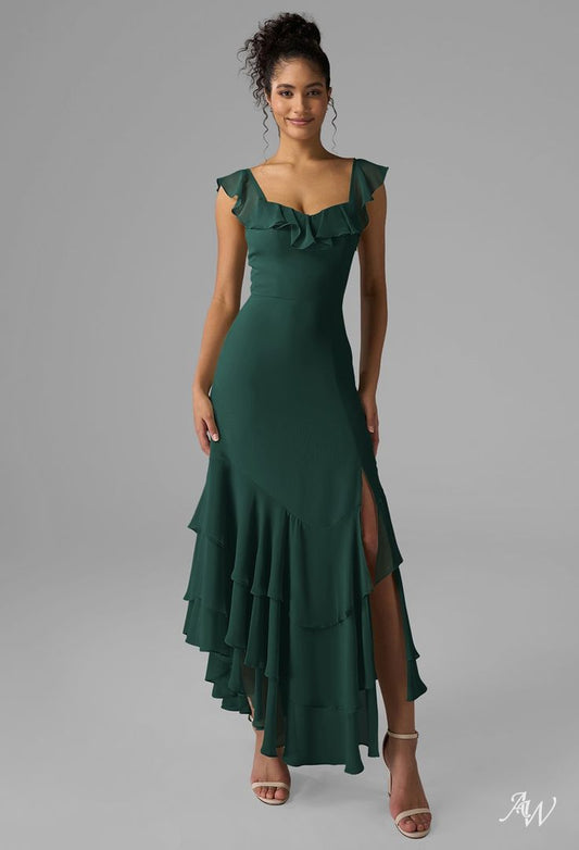 Anaya Chiffon Ankle Dress in Peach Blossom
