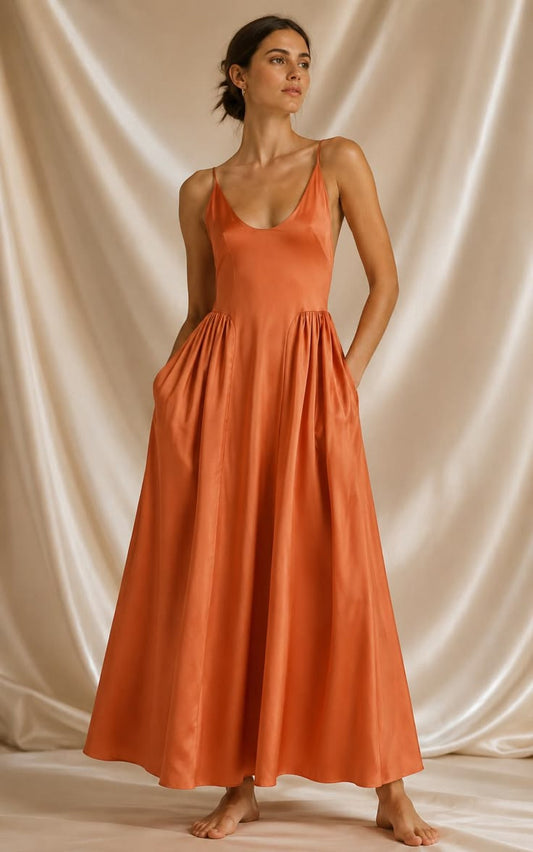Margot Mulberry Silk Maxi Dress