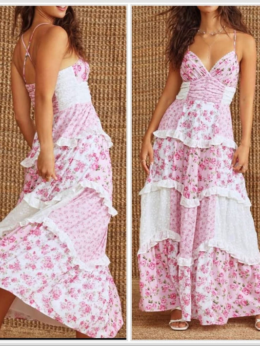 Ophelia Floral Tiered Maxi Dress