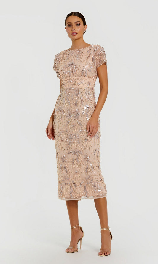 Blush Arabella Sage Midi Wedding Guest Dress