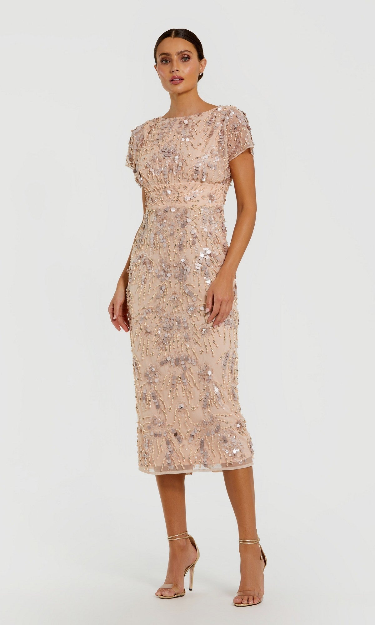 Sage Arabella Sage Midi Wedding Guest Dress