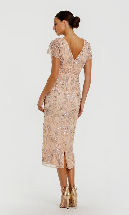 Blush Arabella Sage Midi Wedding Guest Dress