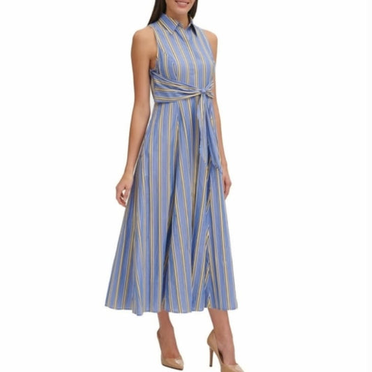 Margot Cotton Stripe Maxi Shirtdress
