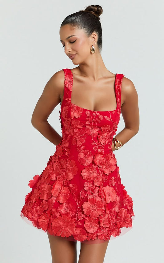 Sienna Floral Fit and Flare Mini Dress
