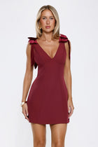 Eleanor Burgundy Mini Dress