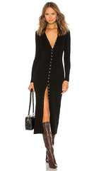 LPA Kavala Sweater Dress in Black from Revolve.com