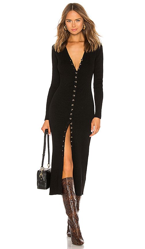 LPA Kavala Sweater Dress in Black from Revolve.com