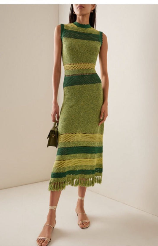 Adelaide Striped Knit Midi Dress