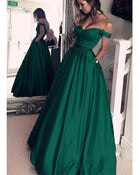 Classy Dark Green Prom Dress Long Senior Girls Graduation Formal Party Wear LP4411