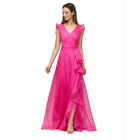 Vivienne Crepe Evening Dress in Blush
