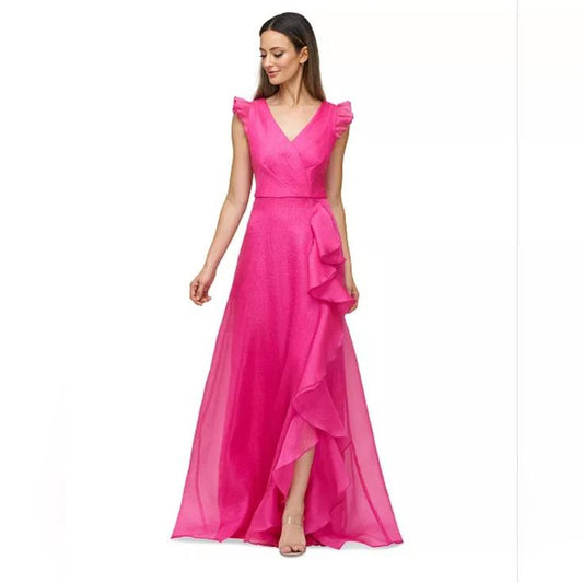 Vivienne Crepe Evening Dress in Blush
