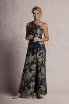 Vivienne Brocade One-Shoulder Dress