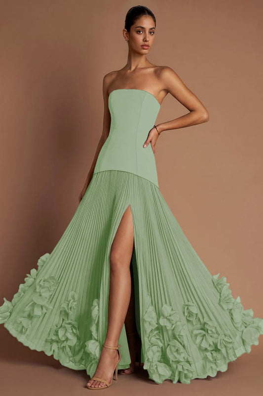 Marnie Crepe Maxi Dress in Sage
