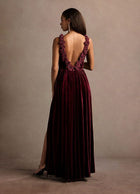 Katniss Wine Rose Gown