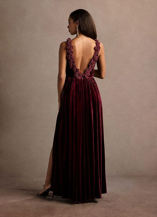 Katniss Wine Rose Gown
