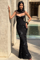 Evangeline 3D Appliqué Prom Dress