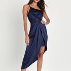 Isabelle Asymmetrical One-Shoulder Midi Dress